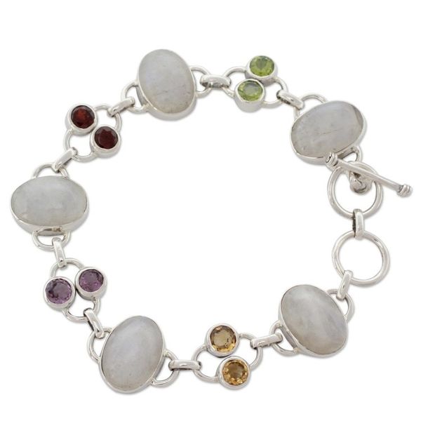 Alternate image for Rainbow Moonstone Link Bracelet Rainbow Allure