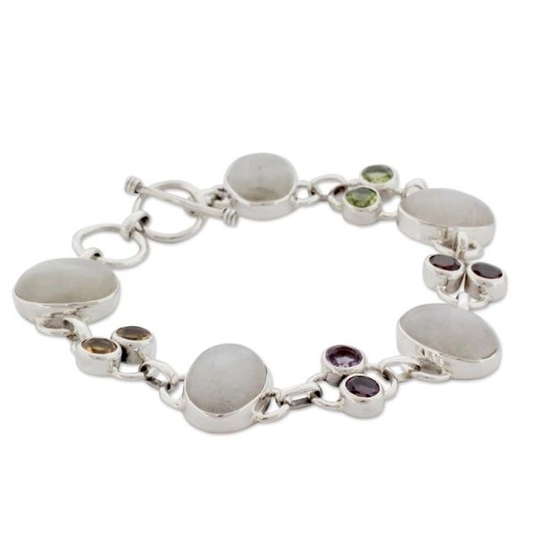Alternate image for Rainbow Moonstone Link Bracelet Rainbow Allure
