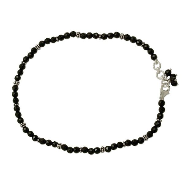 Alternate image for Onyx anklet Midnight Grace