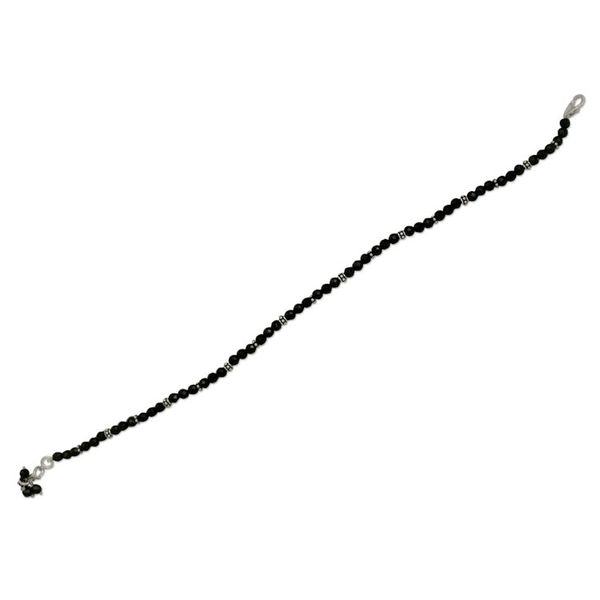Alternate image for Onyx anklet Midnight Grace