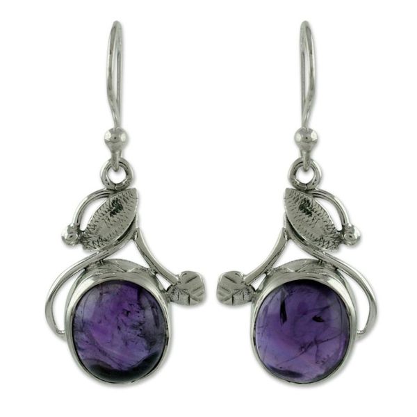 Alternate image for Amethyst dangle earrings Impassioned Plum