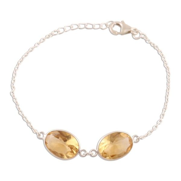 Alternate image for 12-Carat Citrine Pendant Bracelet from India Sunny Glisten