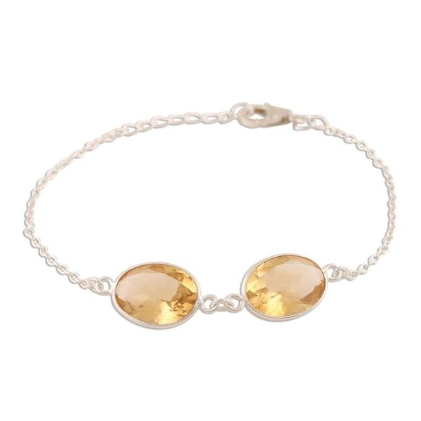 Alternate image for 12-Carat Citrine Pendant Bracelet from India Sunny Glisten