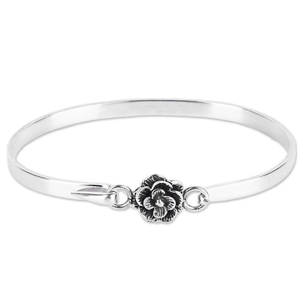 Alternate image for Hand Made Sterling Silver Rose Bracelet from India Rose Beauty