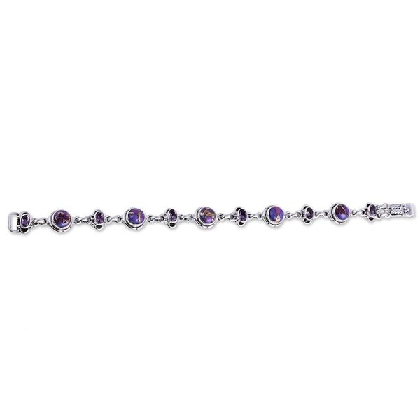 Alternate image for Amethyst and Purple Composite Turquoise Link Bracelet Purple Delight