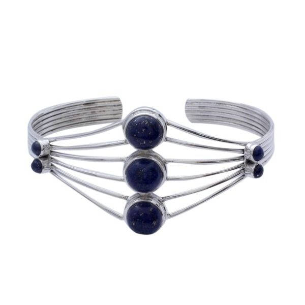 Alternate image for Lapis Lazuli Cuff Bracelet from India Silver Jewelry Promise by Night