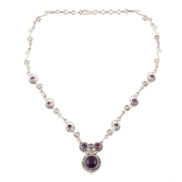 Alternate image for Indian Amethyst and Sterling Silver Necklace Meerut Magic
