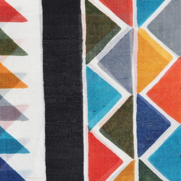Alternate image for Multicolored Hand Painted Pure Silk Scarf Hill Reflection