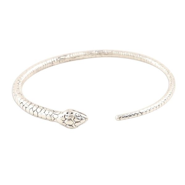 Alternate image for Sterling Silver Snake Cuff Bracelet Charming Snake