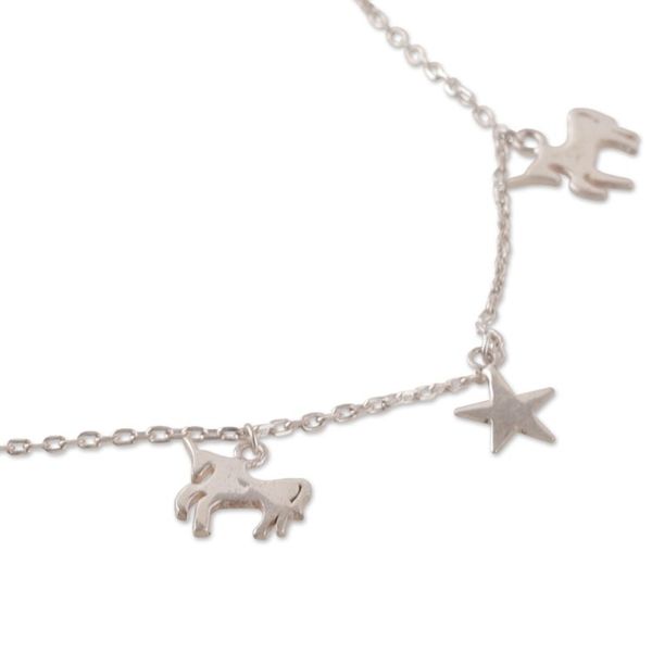 Alternate image for Fair Trade Horse and Star Sterling Silver Charm Bracelet Prairie Luck