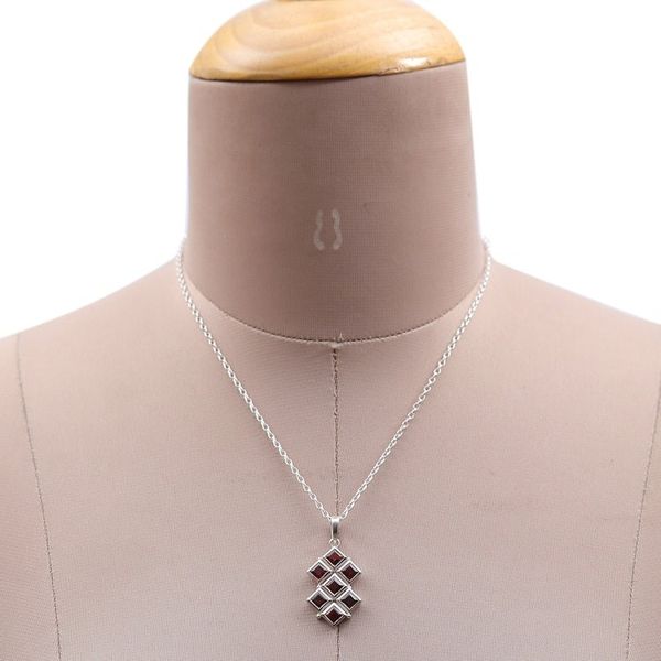 Alternate image for High-Polished Natural Two-Carat Garnet Pendant Necklace Crimson Energy