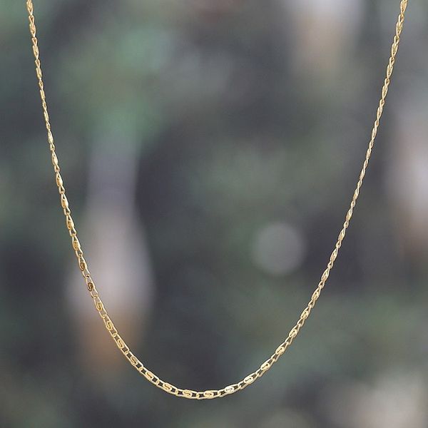 Alternate image for 22k Gold-Plated Snail Chain Necklace in a High Polish Finish Snail Caprice