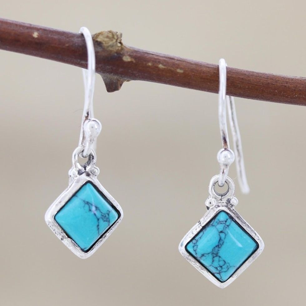 Sterling Silver Dangle Earrings from India 'Happy Kites'