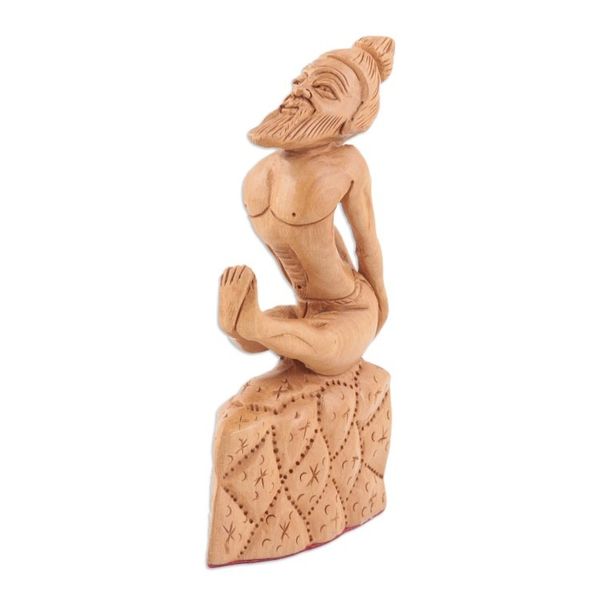 Alternate image for Hand-Carved Yoga-Themed Sculpture Dandasana
