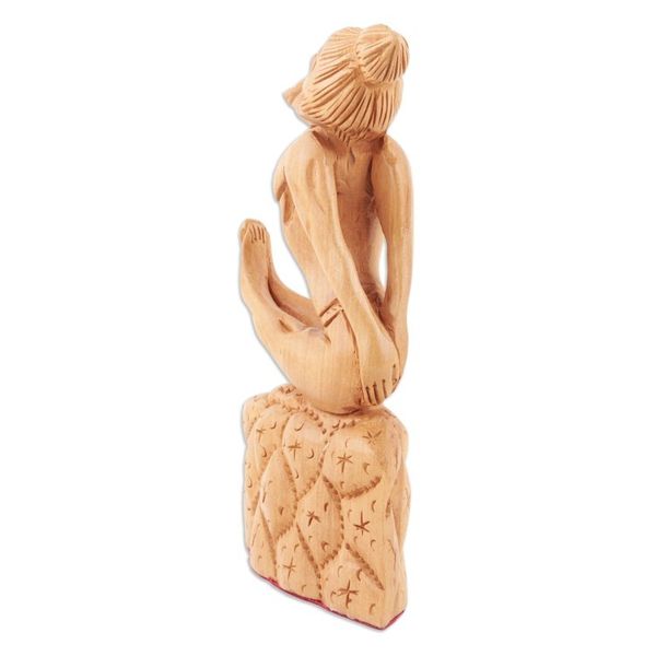 Alternate image for Hand-Carved Yoga-Themed Sculpture Dandasana