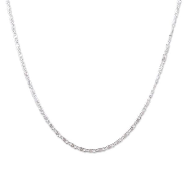 Alternate image for High-Polished Sterling Silver Mariner Chain Necklace Futuristic Bonds