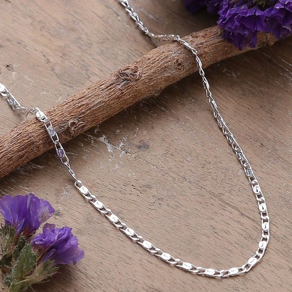 Alternate image for High-Polished Sterling Silver Mariner Chain Necklace Futuristic Bonds