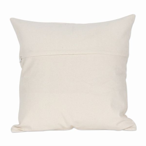 Alternate image for Embroidered Cotton Cushion Covers from India Pair Kaleidoscopic Palace