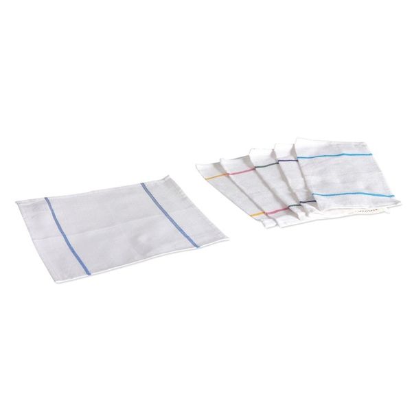 Alternate image for Set of 6 Woven Mini Cotton Dish Towels with Colorful Stripes Joyful Flavors