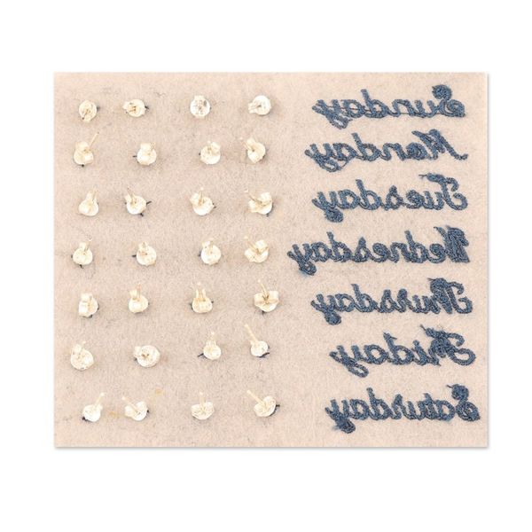 Alternate image for Set of 14 Gemstone Stud Earrings in a Polished Finish Life Gems