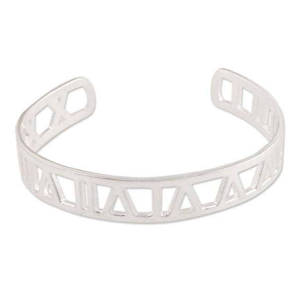 Alternate image for Sterling Silver Roman Numeral Cuff Bracelet Roman Glory