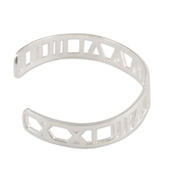 Alternate image for Sterling Silver Roman Numeral Cuff Bracelet Roman Glory