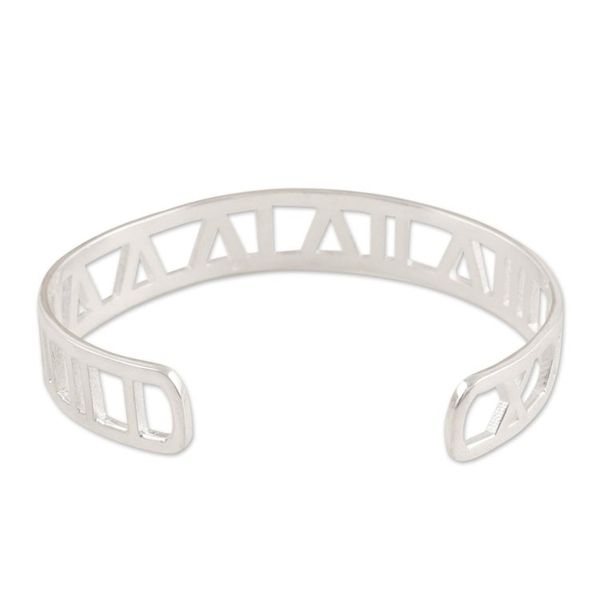 Alternate image for Sterling Silver Roman Numeral Cuff Bracelet Roman Glory