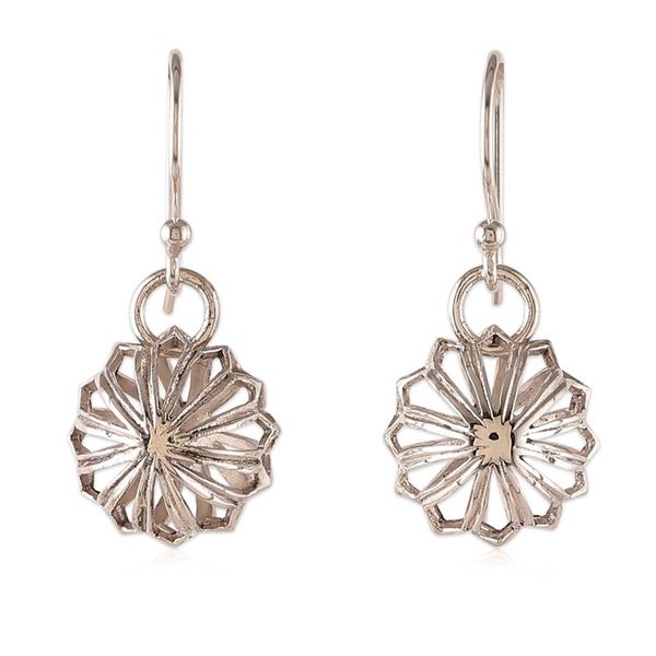 Alternate image for Spring-Themed Sterling Silver Dangle Earrings Made in India Floral Virtues