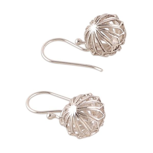Alternate image for Spring-Themed Sterling Silver Dangle Earrings Made in India Floral Virtues