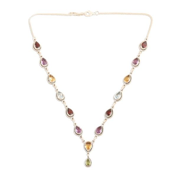 Alternate image for Multi-Gemstone and Sterling Silver Necklace On the Bright Side