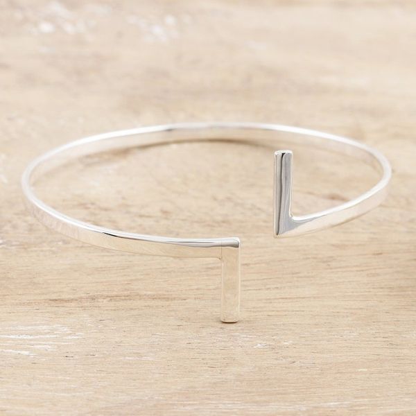 Alternate image for Hand Crafted Sterling Silver Cuff Bracelet Essential Shine