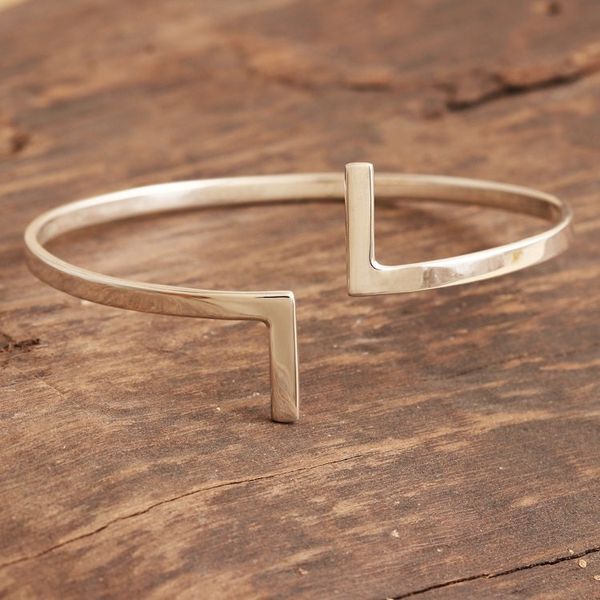 Alternate image for Hand Crafted Sterling Silver Cuff Bracelet Essential Shine