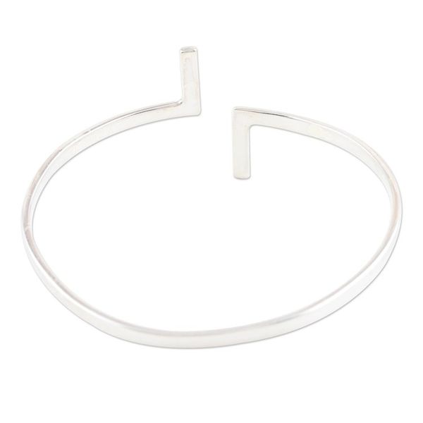 Alternate image for Hand Crafted Sterling Silver Cuff Bracelet Essential Shine