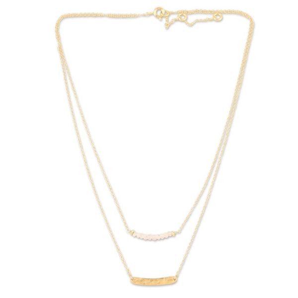 Alternate image for Double-Strand Necklace with Rainbow Moonstone Sparkle Gleam