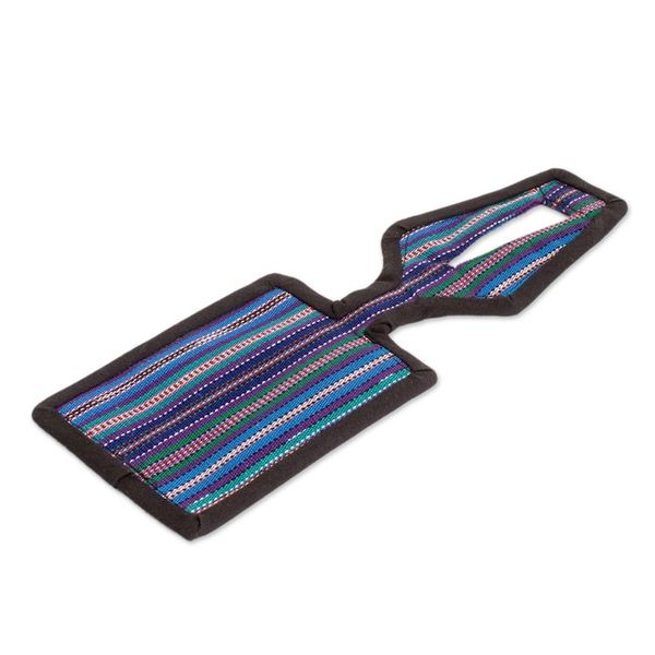 Alternate image for Multicolored Cotton Luggage Tag Handmade in Guatemala My Homelands Colors