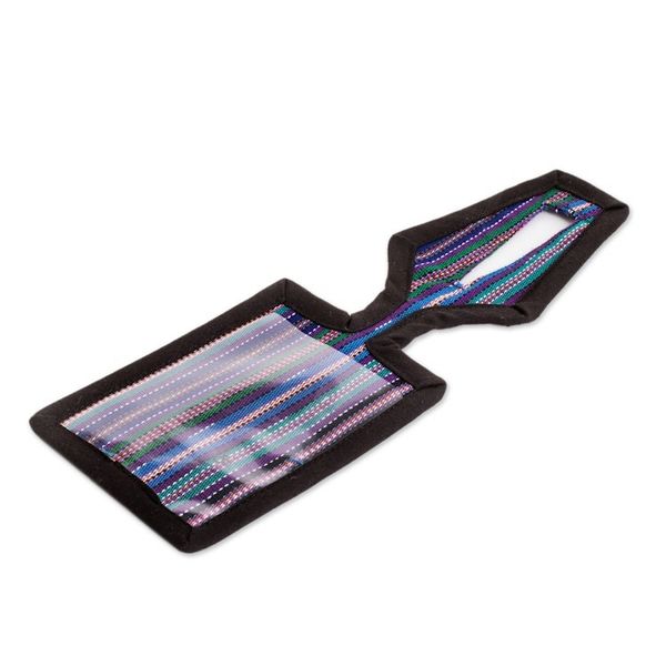 Alternate image for Multicolored Cotton Luggage Tag Handmade in Guatemala My Homelands Colors