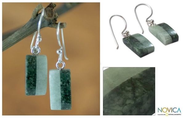 Alternate image for Unique Good Luck Dangle Jade Earrings Life