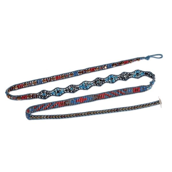Alternate image for Handcrafted Beaded Positive Energy Long Wrap Bracelet Secure Serenity