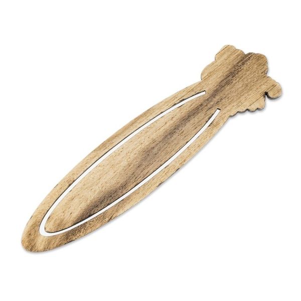 Alternate image for Handcrafted Recycled Teak Hibiscus Theme Bookmark Tropical Hibiscus