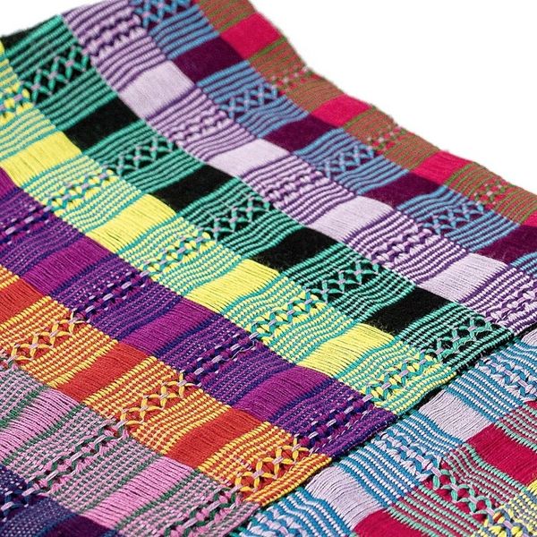 Alternate image for Multicolored Cotton Poncho from Guatemala San Juan Fiesta