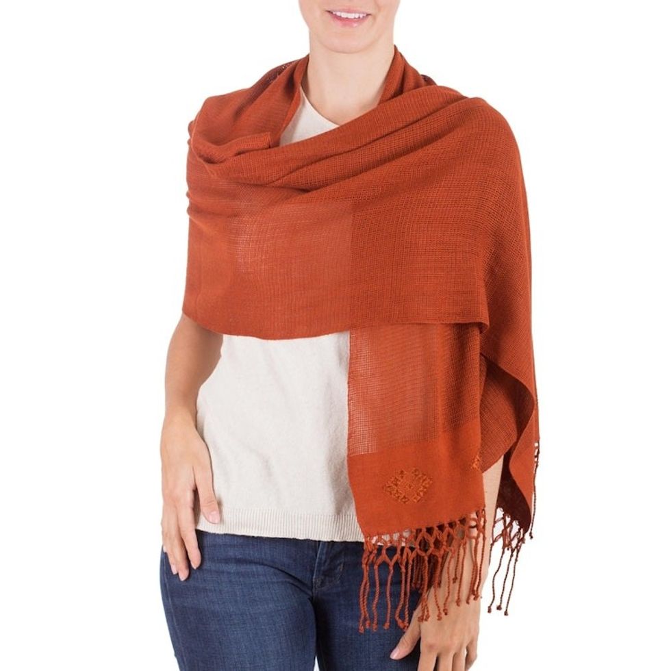 Shawl 'Terracotta Fiesta'