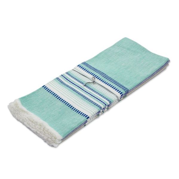 Alternate image for Set of Three 100 Cotton Dishtowels from Guatemala Sea and Sky
