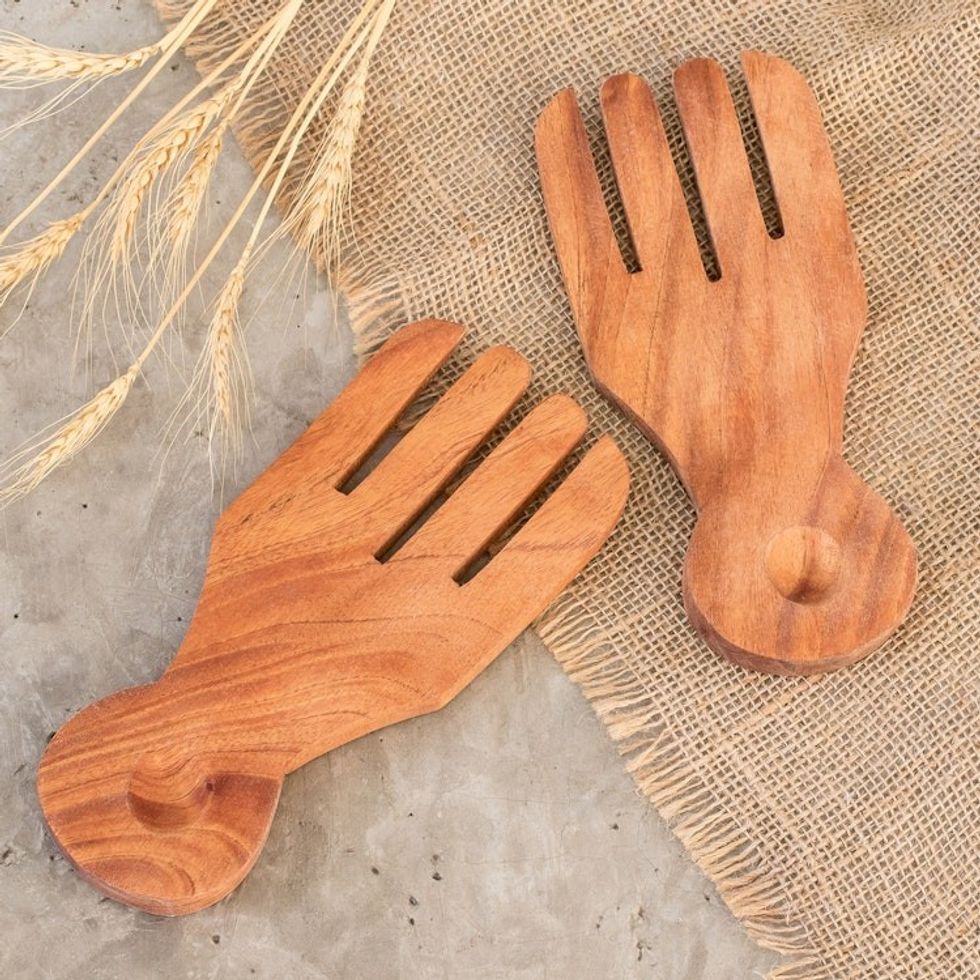 Cedar Salad Servers Pair 'Bountiful'