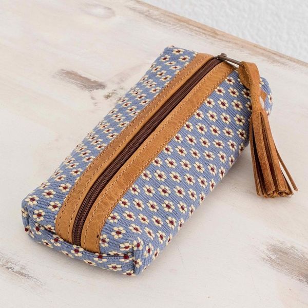 Alternate image for Blue Floral Pencil Case Blue Ditsy