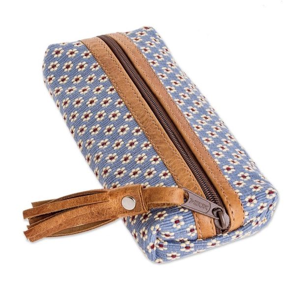 Alternate image for Blue Floral Pencil Case Blue Ditsy
