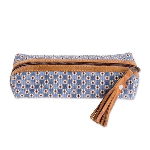Alternate image for Blue Floral Pencil Case Blue Ditsy