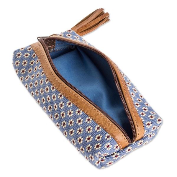 Alternate image for Blue Floral Pencil Case Blue Ditsy