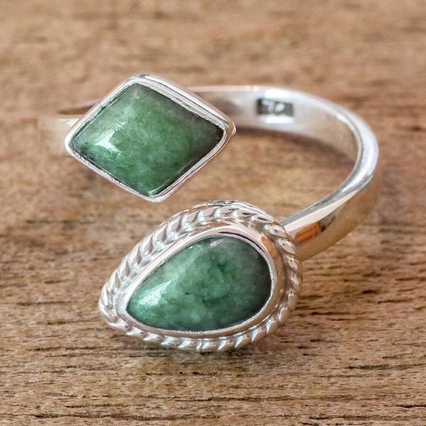 Alternate image for Handmade Jade Wrap Ring from Guatemala Odds and Ends