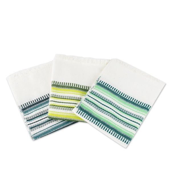 Alternate image for 3 Handwoven Guatemalan Cotton Fruit Color Dish Towels Fruit Colors