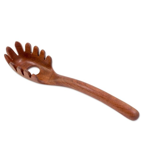 Alternate image for Hand Carved Manchiche Wood Spaghetti Spoon from Guatemala Home Cooking